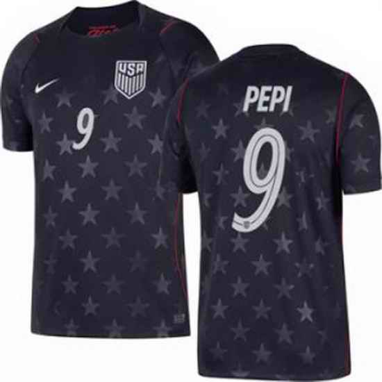 Men 9 Ricardo Pepi USMNT 2026 Home Stadium Replica Jersey 2